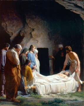 The Burial of Christ religion Carl Heinrich Bloch Oil Paintings